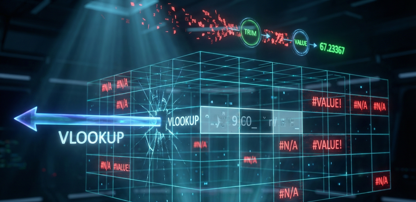 Excel DÜŞEYARA (VLOOKUP) içiFonksiyonunda  En Yaygın 7 Sorun ve Çözümleri