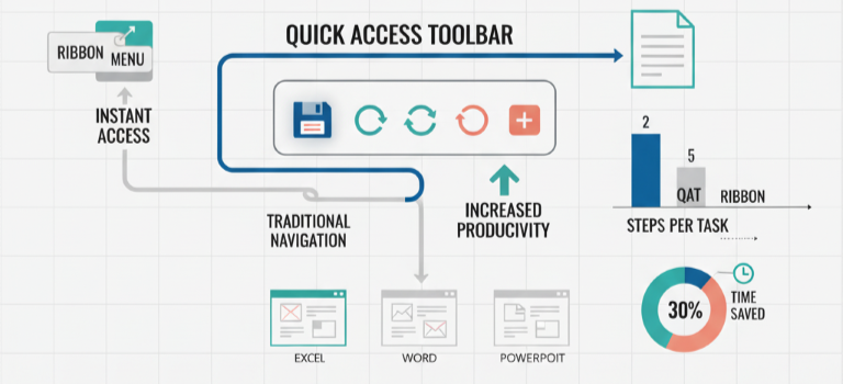 Microsoft Office'i Zaman Kazandıran "Hızlı Erişim Araç Çubuğu" Ayarları ile Özelleştirin!